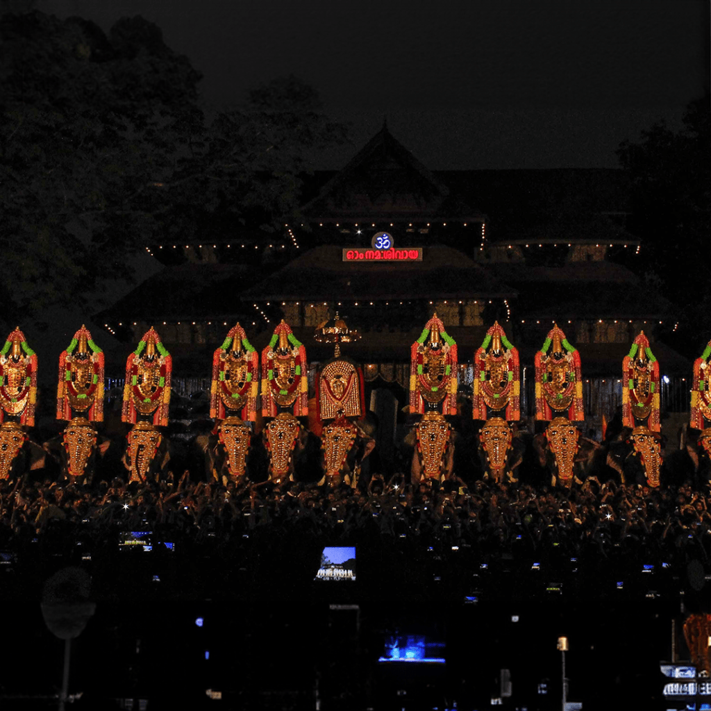 Most famous Kerala Culture celebration Thrissur Pooram